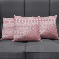 Fiji Marau na Kerisimasi Pillow Cover Dusty Rose Tagimoucia Tapa Masi Tribal LT9 - Polynesian Pride