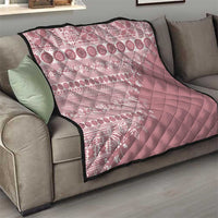 Fiji Marau na Kerisimasi Quilt Dusty Rose Tagimoucia Tapa Masi Tribal LT9 - Polynesian Pride