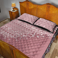 Fiji Marau na Kerisimasi Quilt Bed Set Dusty Rose Tagimoucia Tapa Masi Tribal LT9 - Polynesian Pride