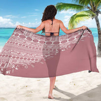 Fiji Marau na Kerisimasi Sarong Dusty Rose Tagimoucia Tapa Masi Tribal LT9 - Polynesian Pride