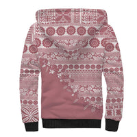 Fiji Marau na Kerisimasi Sherpa Hoodie Dusty Rose Tagimoucia Tapa Masi Tribal LT9 - Polynesian Pride