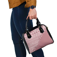 Fiji Marau na Kerisimasi Shoulder Handbag Dusty Rose Tagimoucia Tapa Masi Tribal LT9 - Polynesian Pride