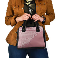 Fiji Marau na Kerisimasi Shoulder Handbag Dusty Rose Tagimoucia Tapa Masi Tribal LT9 - Polynesian Pride
