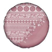 Fiji Marau na Kerisimasi Spare Tire Cover Dusty Rose Tagimoucia Tapa Masi Tribal LT9 - Polynesian Pride