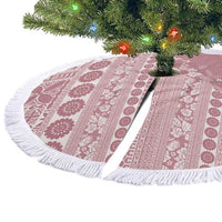 Fiji Marau na Kerisimasi Tree Skirt Dusty Rose Tagimoucia Tapa Masi Tribal LT9 - Polynesian Pride