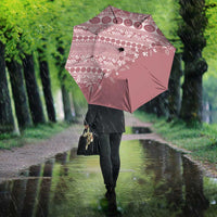 Fiji Marau na Kerisimasi Umbrella Dusty Rose Tagimoucia Tapa Masi Tribal LT9 - Polynesian Pride