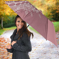 Fiji Marau na Kerisimasi Umbrella Dusty Rose Tagimoucia Tapa Masi Tribal LT9 - Polynesian Pride
