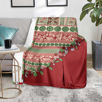 Fiji Marau na Kerisimasi Blanket Red Tagimoucia Tapa Masi Tribal - Polynesian Pride