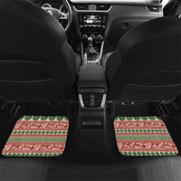 Fiji Marau na Kerisimasi Car Mats Red Tagimoucia Tapa Masi Tribal LT9 Set 2pcs - Back Red - Polynesian Pride