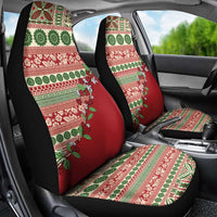 Fiji Marau na Kerisimasi Car Seat Cover Red Tagimoucia Tapa Masi Tribal LT9 - Polynesian Pride