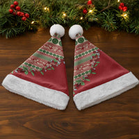 Fiji Marau na Kerisimasi Christmas Santa Hat Red Tagimoucia Tapa Masi Tribal LT9 - Polynesian Pride