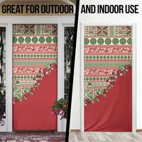 Fiji Marau na Kerisimasi Door Cover Red Tagimoucia Tapa Masi Tribal LT9 - Polynesian Pride