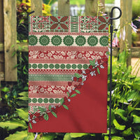 Fiji Marau na Kerisimasi Garden Flag Red Tagimoucia Tapa Masi Tribal LT9 Garden Flag Red - Polynesian Pride