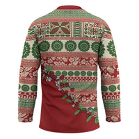 Fiji Marau na Kerisimasi Hockey Jersey Red Tagimoucia Tapa Masi Tribal LT9 - Polynesian Pride
