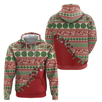 Fiji Marau na Kerisimasi Hoodie Red Tagimoucia Tapa Masi Tribal LT9 - Polynesian Pride