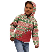Fiji Marau na Kerisimasi Kid Hoodie Red Tagimoucia Tapa Masi Tribal - Polynesian Pride