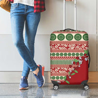 Fiji Marau na Kerisimasi Luggage Cover Red Tagimoucia Tapa Masi Tribal LT9 - Polynesian Pride