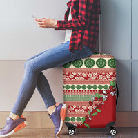 Fiji Marau na Kerisimasi Luggage Cover Red Tagimoucia Tapa Masi Tribal LT9 - Polynesian Pride
