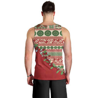 Fiji Marau na Kerisimasi Men Tank Top Red Tagimoucia Tapa Masi Tribal LT9 - Polynesian Pride