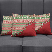 Fiji Marau na Kerisimasi Pillow Cover Red Tagimoucia Tapa Masi Tribal LT9 - Polynesian Pride