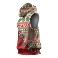 Fiji Marau na Kerisimasi Sleeveless Hoodie Red Tagimoucia Tapa Masi Tribal LT9 - Polynesian Pride