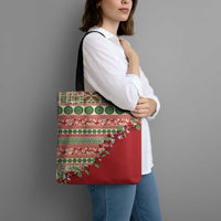 Fiji Marau na Kerisimasi Tote Bag Red Tagimoucia Tapa Masi Tribal LT9 - Polynesian Pride