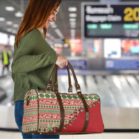 Fiji Marau na Kerisimasi Travel Bag Red Tagimoucia Tapa Masi Tribal LT9 - Polynesian Pride