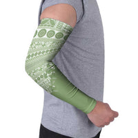 Fiji Marau na Kerisimasi Arm Sleeves Sage Green Tagimoucia Tapa Masi Tribal LT9 - Polynesian Pride