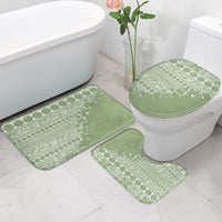 Fiji Marau na Kerisimasi Bathroom Set Sage Green Tagimoucia Tapa Masi Tribal LT9 - Polynesian Pride