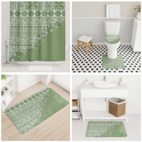 Fiji Marau na Kerisimasi Bathroom Set Sage Green Tagimoucia Tapa Masi Tribal LT9 - Polynesian Pride
