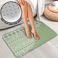 Fiji Marau na Kerisimasi Bathroom Set Sage Green Tagimoucia Tapa Masi Tribal LT9 - Polynesian Pride