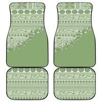 Fiji Marau na Kerisimasi Car Mats Sage Green Tagimoucia Tapa Masi Tribal LT9 - Polynesian Pride