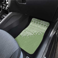 Fiji Marau na Kerisimasi Car Mats Sage Green Tagimoucia Tapa Masi Tribal LT9 - Polynesian Pride