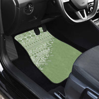 Fiji Marau na Kerisimasi Car Mats Sage Green Tagimoucia Tapa Masi Tribal LT9 - Polynesian Pride