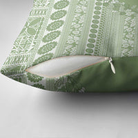 Fiji Marau na Kerisimasi Pillow Cover Sage Green Tagimoucia Tapa Masi Tribal LT9 - Polynesian Pride