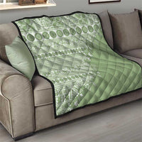 Fiji Marau na Kerisimasi Quilt Sage Green Tagimoucia Tapa Masi Tribal LT9 - Polynesian Pride