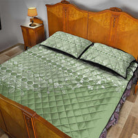 Fiji Marau na Kerisimasi Quilt Bed Set Sage Green Tagimoucia Tapa Masi Tribal LT9 - Polynesian Pride
