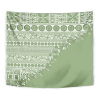 Fiji Marau na Kerisimasi Tapestry Sage Green Tagimoucia Tapa Masi Tribal LT9 - Polynesian Pride