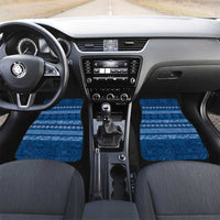 Fiji Marau na Kerisimasi Car Mats Blue Tapa Masi Inspired Christmas - Polynesian Pride