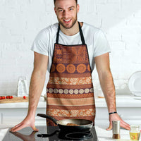 Fiji Marau na Kerisimasi Apron Gold Tapa Masi Inspired Christmas - Polynesian Pride