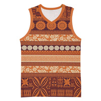 Fiji Marau na Kerisimasi Basketball Jersey Gold Tapa Masi Inspired Christmas LT9 Unisex Gold - Polynesian Pride