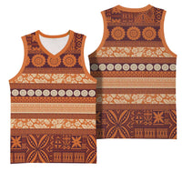Fiji Marau na Kerisimasi Basketball Jersey Gold Tapa Masi Inspired Christmas LT9 - Polynesian Pride