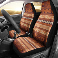 Fiji Marau na Kerisimasi Car Seat Cover Gold Tapa Masi Inspired Christmas LT9 - Polynesian Pride