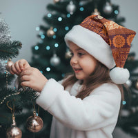 Fiji Marau na Kerisimasi Christmas Santa Hat Gold Tapa Masi Inspired Christmas LT9 - Polynesian Pride