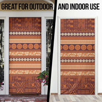 Fiji Marau na Kerisimasi Door Cover Gold Tapa Masi Inspired Christmas LT9 - Polynesian Pride
