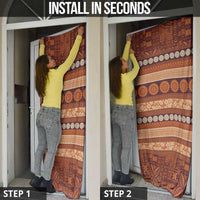 Fiji Marau na Kerisimasi Door Cover Gold Tapa Masi Inspired Christmas LT9 - Polynesian Pride