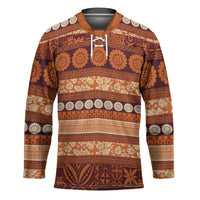 Fiji Marau na Kerisimasi Hockey Jersey Gold Tapa Masi Inspired Christmas LT9 Unisex Gold - Polynesian Pride