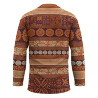 Fiji Marau na Kerisimasi Hockey Jersey Gold Tapa Masi Inspired Christmas LT9 - Polynesian Pride