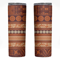Fiji Marau na Kerisimasi Skinny Tumbler Gold Tapa Masi Inspired Christmas LT9 Gold - Polynesian Pride