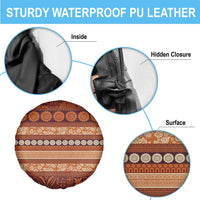 Fiji Marau na Kerisimasi Spare Tire Cover Gold Tapa Masi Inspired Christmas LT9 - Polynesian Pride